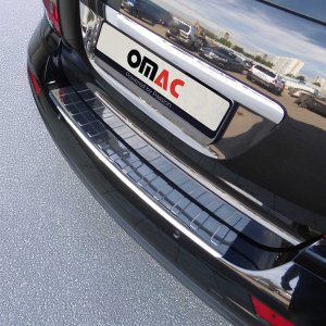 Mercedes ML W164 Rear Bumper Sill Cover - Omac - S. Steel - Gloss Silver - '05-'11